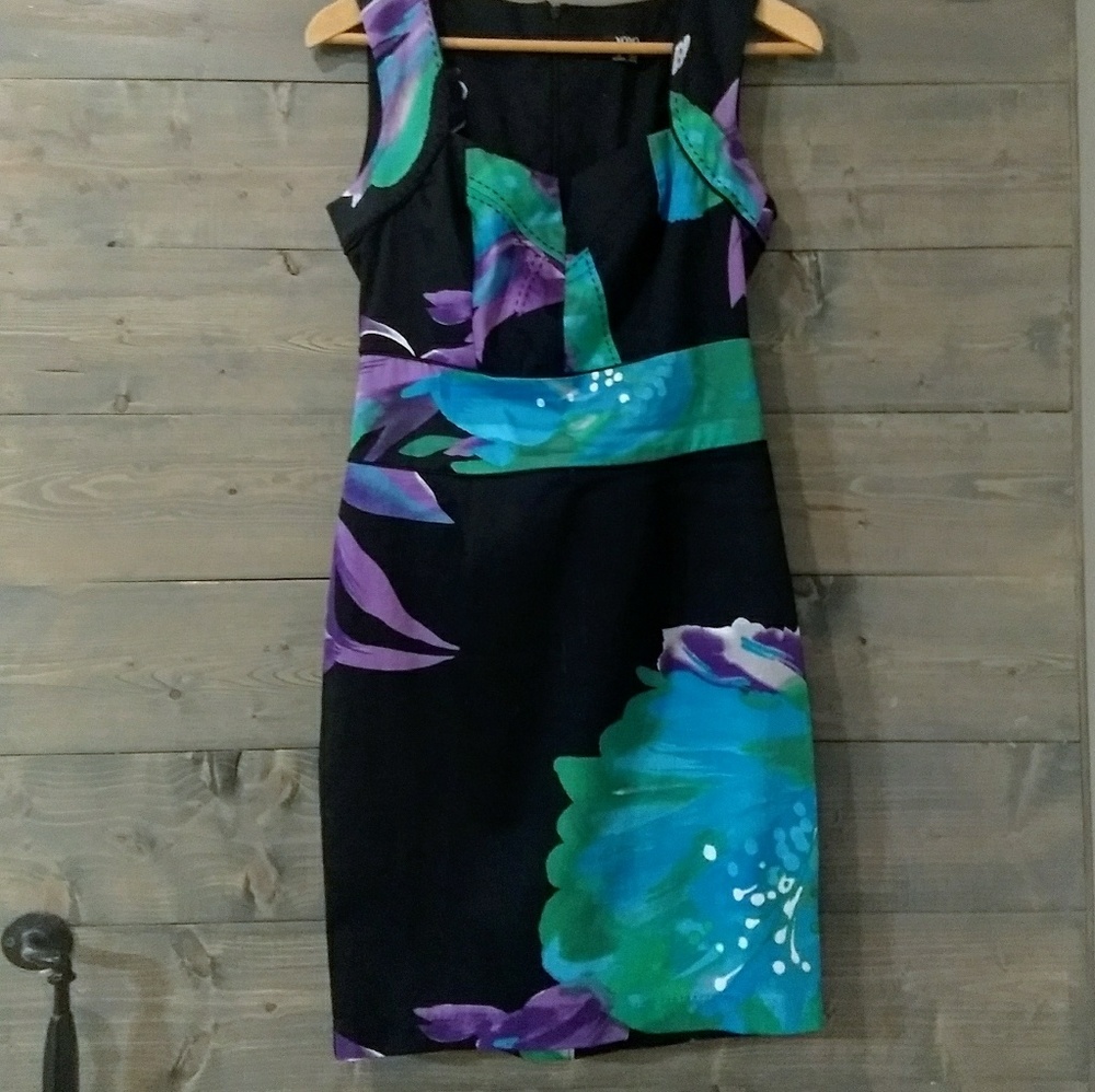 Black floral dress